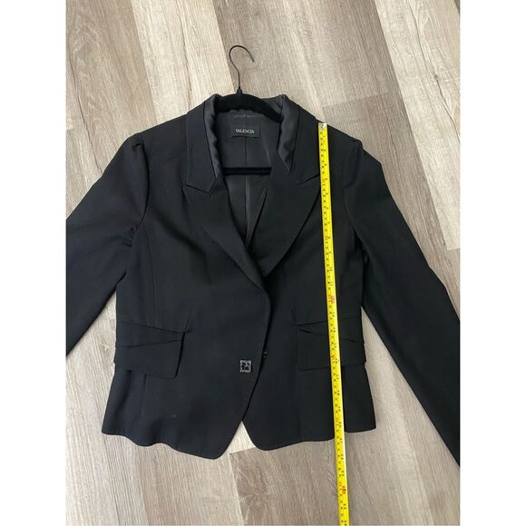 Valencia Black Double Breasted Blazer, Classic Design, Size Small - Picture 2 of 11